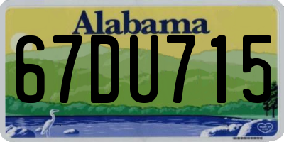 AL license plate 67DU715