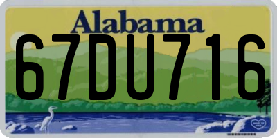 AL license plate 67DU716