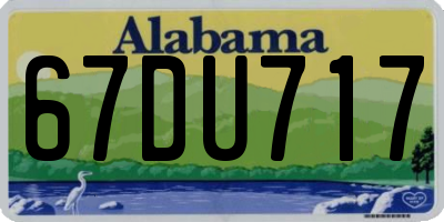 AL license plate 67DU717