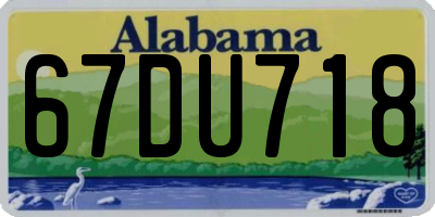 AL license plate 67DU718