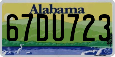 AL license plate 67DU723