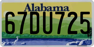 AL license plate 67DU725