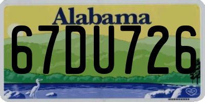 AL license plate 67DU726