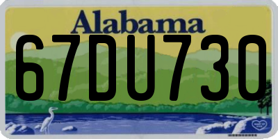 AL license plate 67DU730