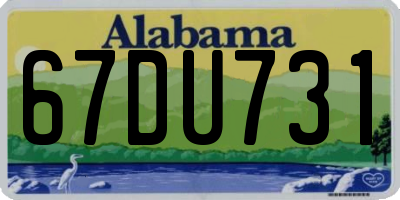 AL license plate 67DU731