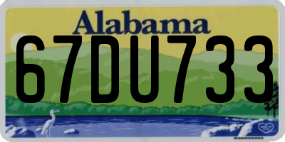 AL license plate 67DU733