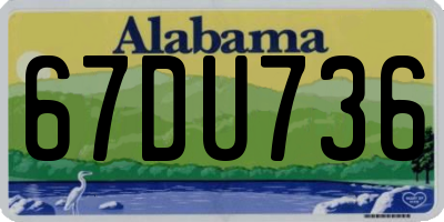 AL license plate 67DU736