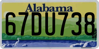 AL license plate 67DU738