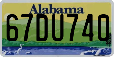 AL license plate 67DU740