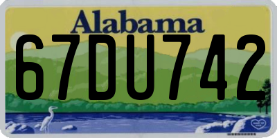 AL license plate 67DU742