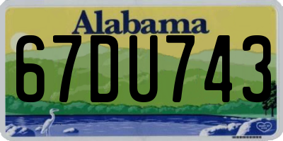 AL license plate 67DU743