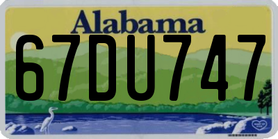 AL license plate 67DU747