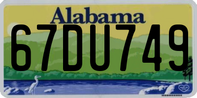 AL license plate 67DU749