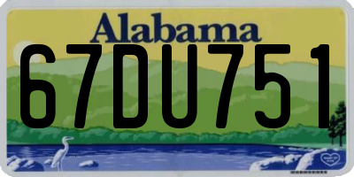 AL license plate 67DU751