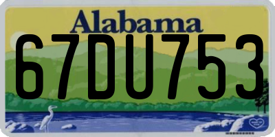 AL license plate 67DU753