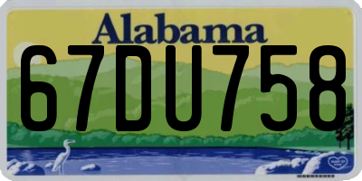 AL license plate 67DU758