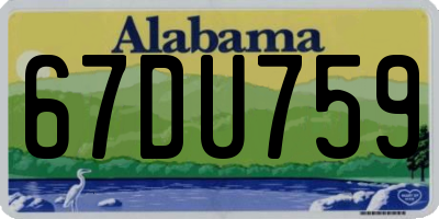 AL license plate 67DU759