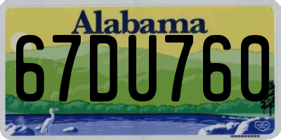 AL license plate 67DU760