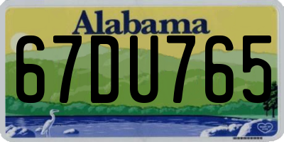 AL license plate 67DU765