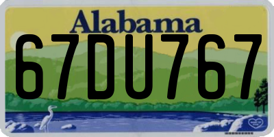 AL license plate 67DU767