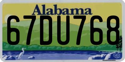 AL license plate 67DU768