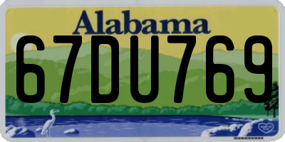 AL license plate 67DU769