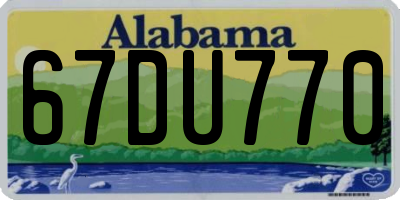AL license plate 67DU770