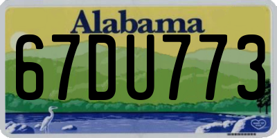 AL license plate 67DU773