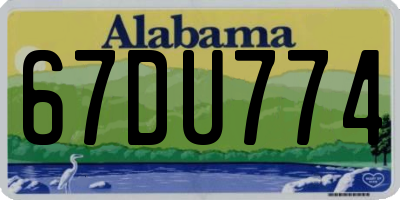 AL license plate 67DU774