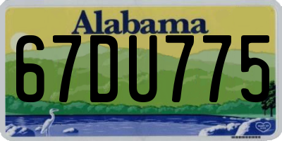 AL license plate 67DU775