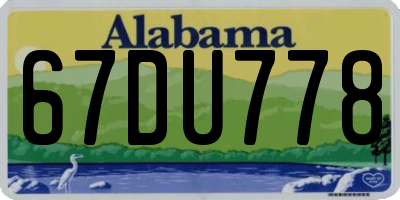 AL license plate 67DU778