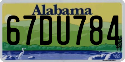 AL license plate 67DU784