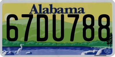 AL license plate 67DU788