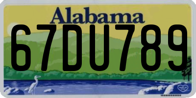 AL license plate 67DU789