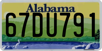 AL license plate 67DU791