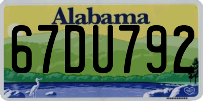 AL license plate 67DU792