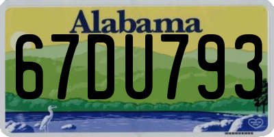 AL license plate 67DU793