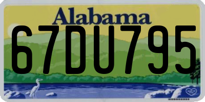 AL license plate 67DU795