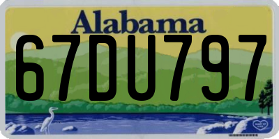 AL license plate 67DU797