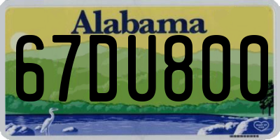 AL license plate 67DU800