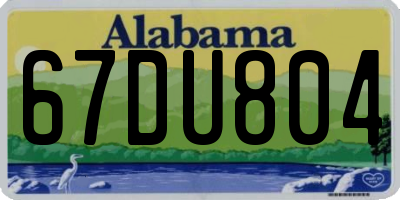 AL license plate 67DU804