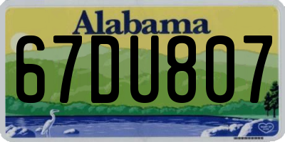 AL license plate 67DU807