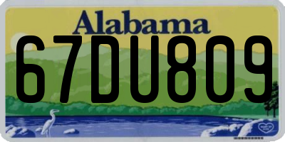 AL license plate 67DU809