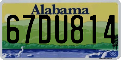 AL license plate 67DU814