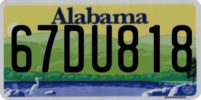 AL license plate 67DU818