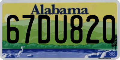 AL license plate 67DU820