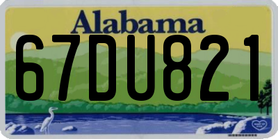 AL license plate 67DU821