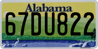 AL license plate 67DU822