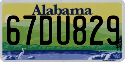 AL license plate 67DU829