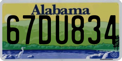 AL license plate 67DU834